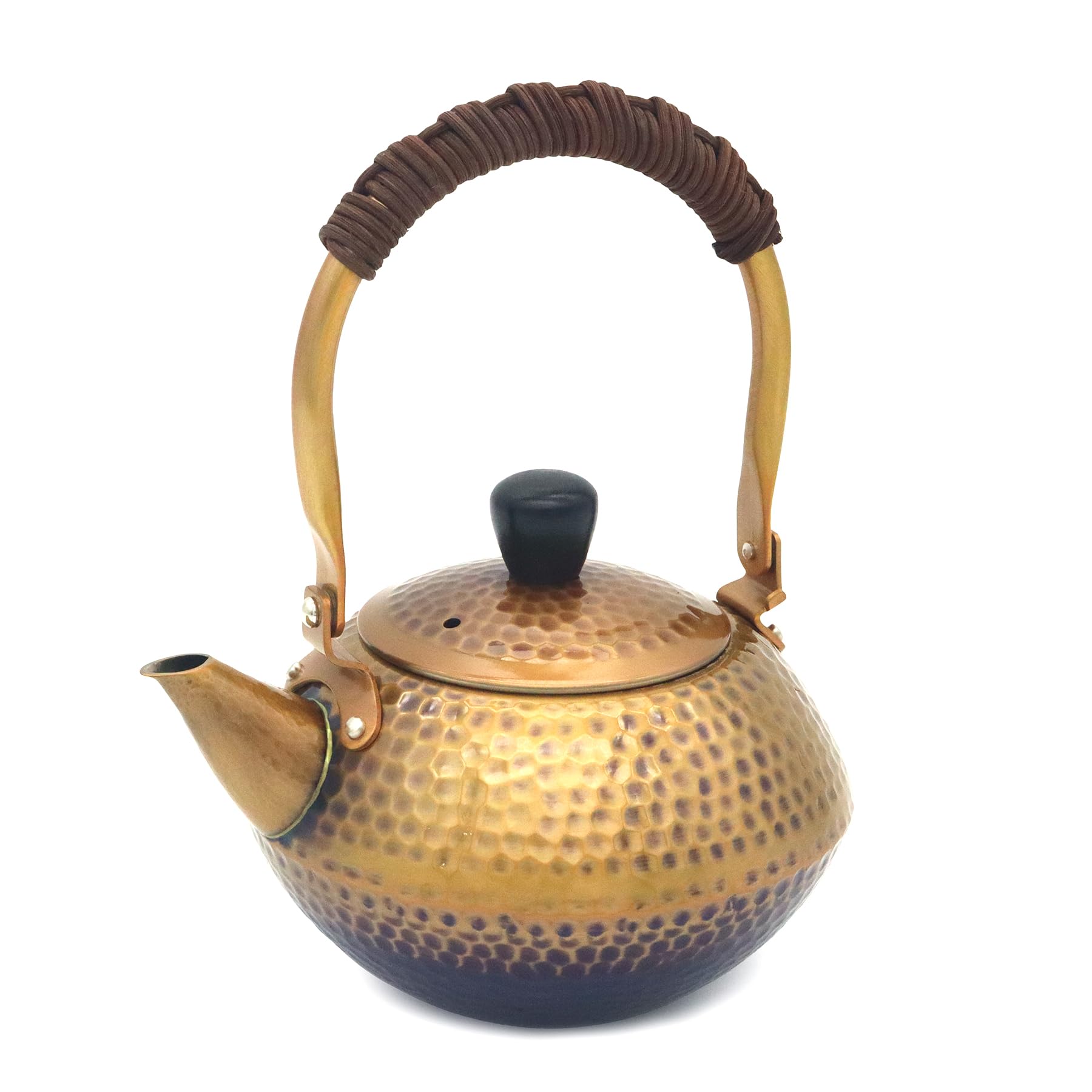 

Shinkodo Pure Copper Teapot by Wang Made in Hanging Gift Wrapping Available (Chagama Style) Hui, Japan, Hammered, Style,