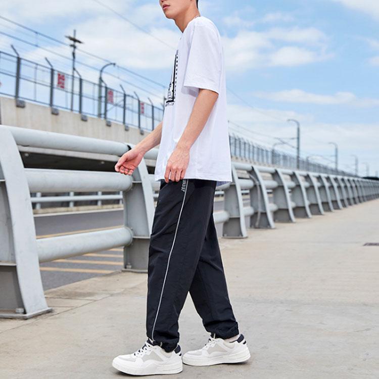 Li-Ning Sports Fashion Series Logo Print T-Shirt Men Tops White AHSR339-4