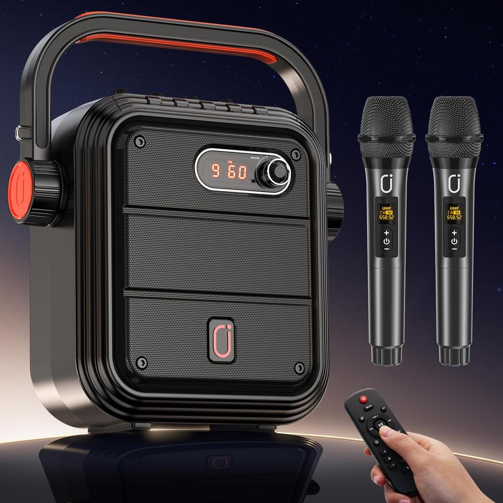 JYX Wireless Microphone and Speaker Bluetooth with Enhanced Perfect for Home Street School Outdoor Disaster Street and More Set, 5.0 Compatible, Bass,