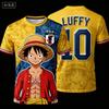 One Piece Luffy Men Football Jersey Summer Short Sleeve Women T-shirt Cartoon Japan Style Anime Children Clothes Tee Tops