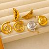 Sommer-Ozean-Serie: 18K Gold Edelstahl Muschel Ohrstecker - Damen Mehrere Stile