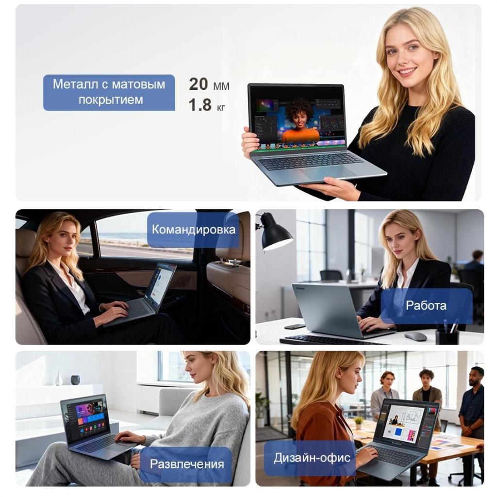 Laptop Ninkear N16 PRO 16'' 32G+1T SSD Intel Core i7-13620H 2560x1600 120Hz Refresh Rate