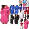 Silk Plain Womens Satin Robes Bridal Wedding Bridesmaid Bride Gown Robe Bath