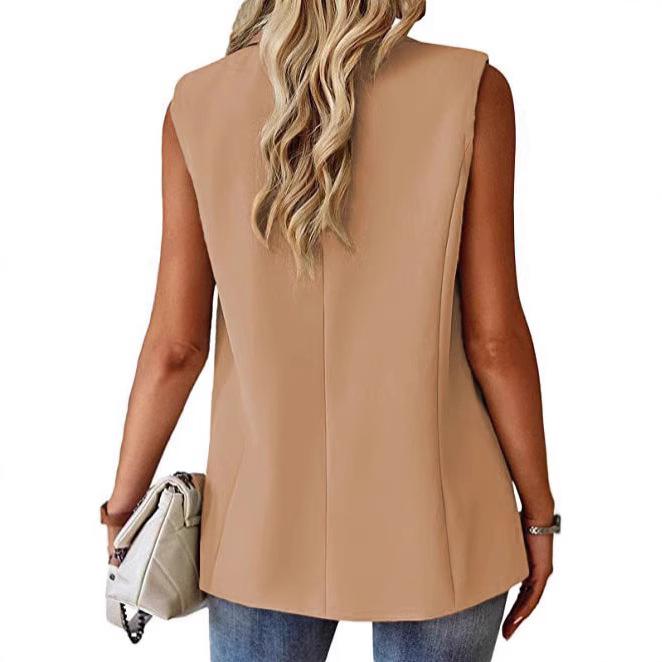 Spring/Summer 2026 Women's Sleeveless Commuting Waistcoat Suit