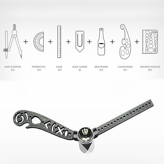 Strumento versatile portatile Goniometro Cerchi Disegno Righello magnetico dritto ad arco