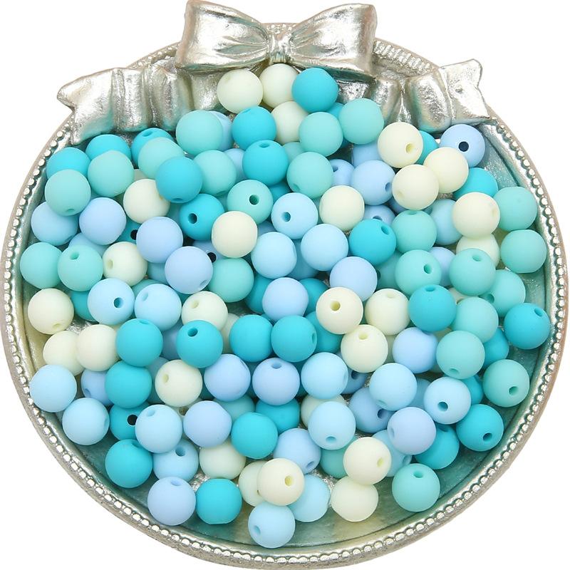 

Бусины для браслета ручной работы, цельные акриловые матовые разноцветные бусины, цепочка для сотового телефона ручной работы, ожерелье из макарон, круглые бусины, свободные бусины 30pcs x 1 bag