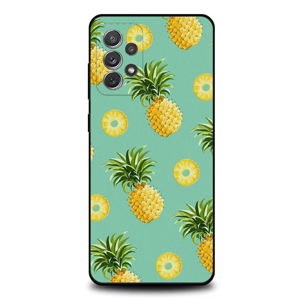 Summer pineapple Phone Case For Samsung S25,S24,S21,S22,S23,S30,Ultra,S20,Plus,Fe,Lite,Note,10,9,5G Black Cover