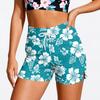 High Waist Drawstring Floral Print Shorts for Women Casual Loose Fit Summer Lightweight Breathable Elastic Waistband Shorts