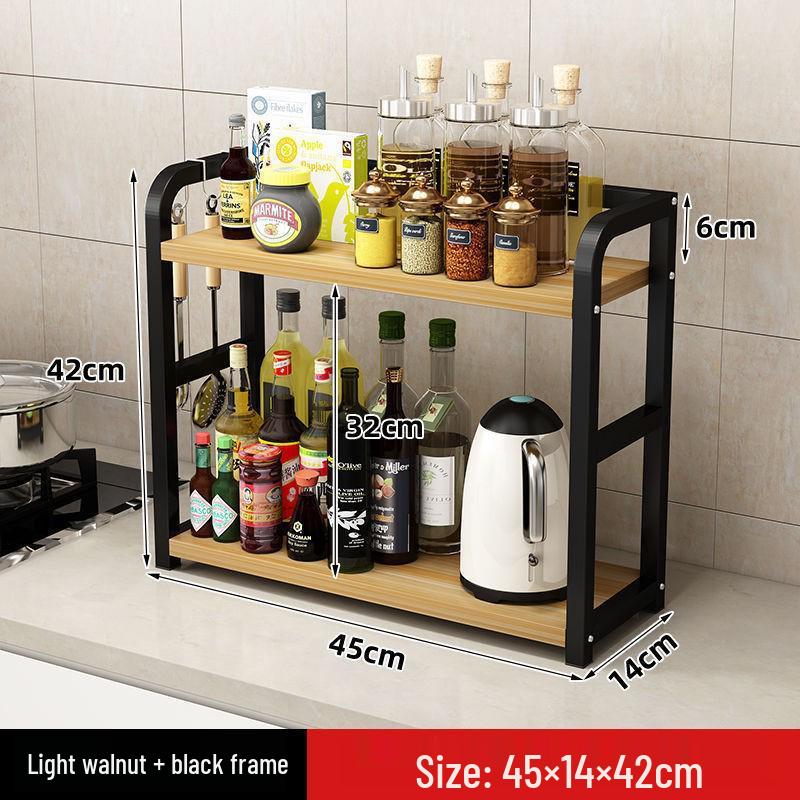 Estantería de Almacenamiento Multicapa para Cocina para Especias, Condimentos, Utensilios de Cocina y Aceites Embotellados.