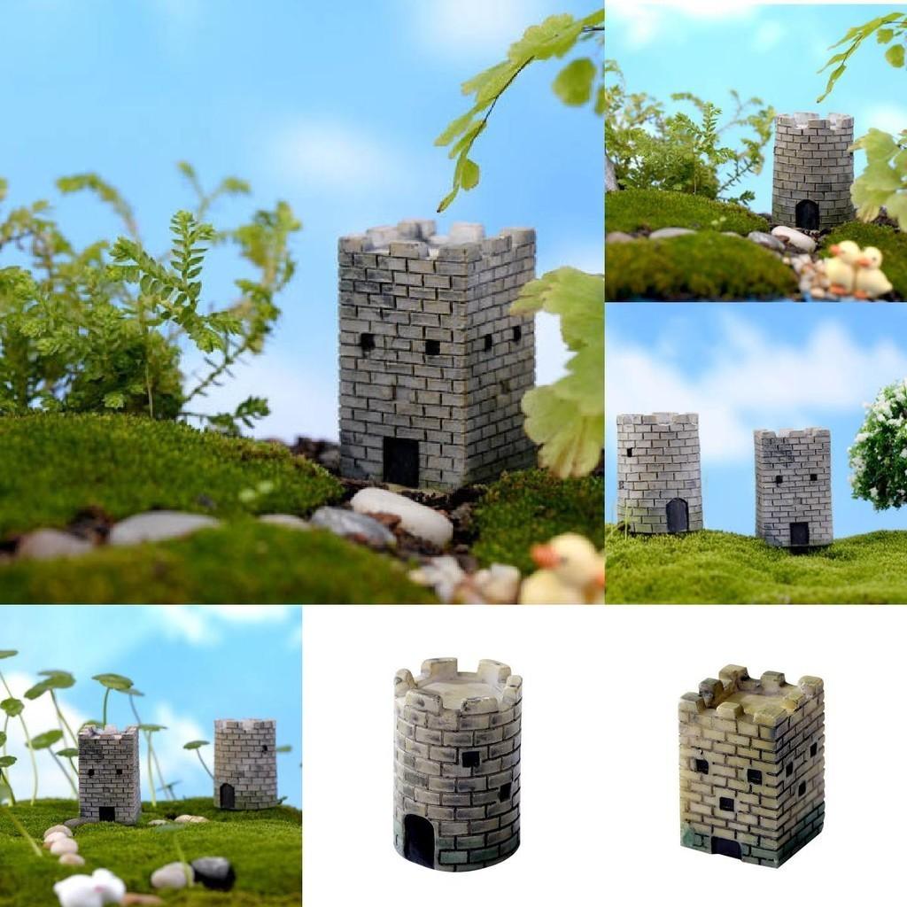 Authentic Resin Castle Wall Gateway Ornament For Aquascaping And Succulent Pots