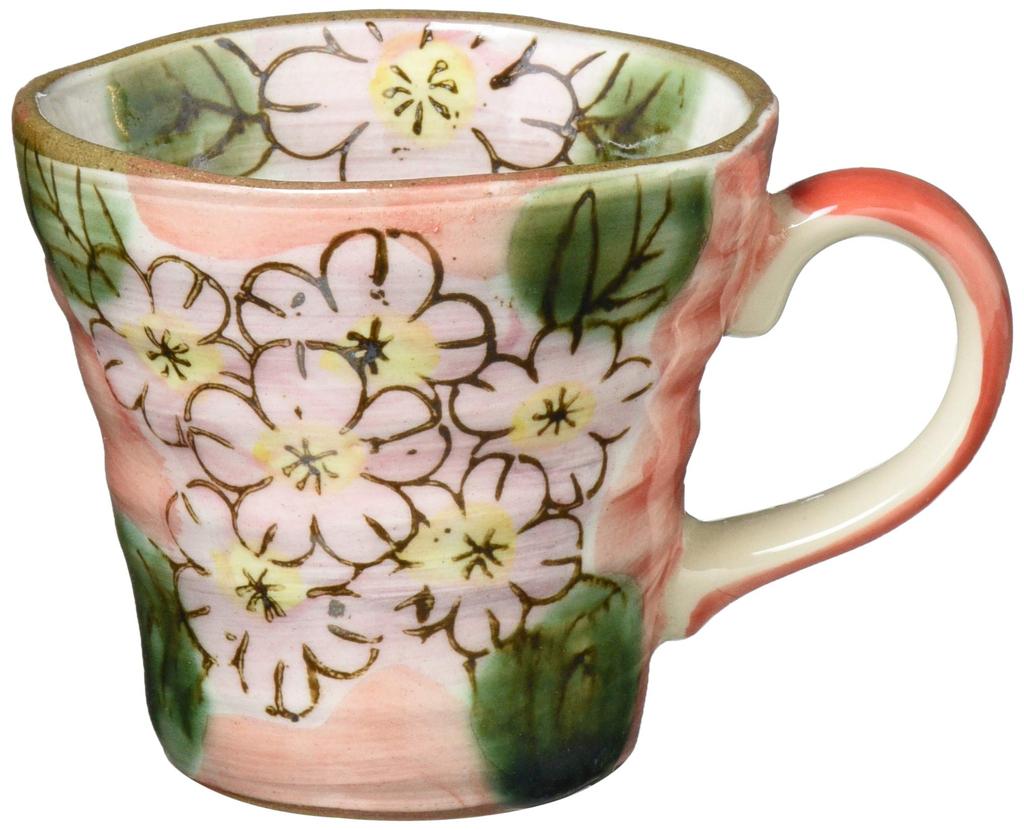 Mino Ware Mug, Hanahana (Vermilion), 230ml Capacity, Made In Japan, 133-81864