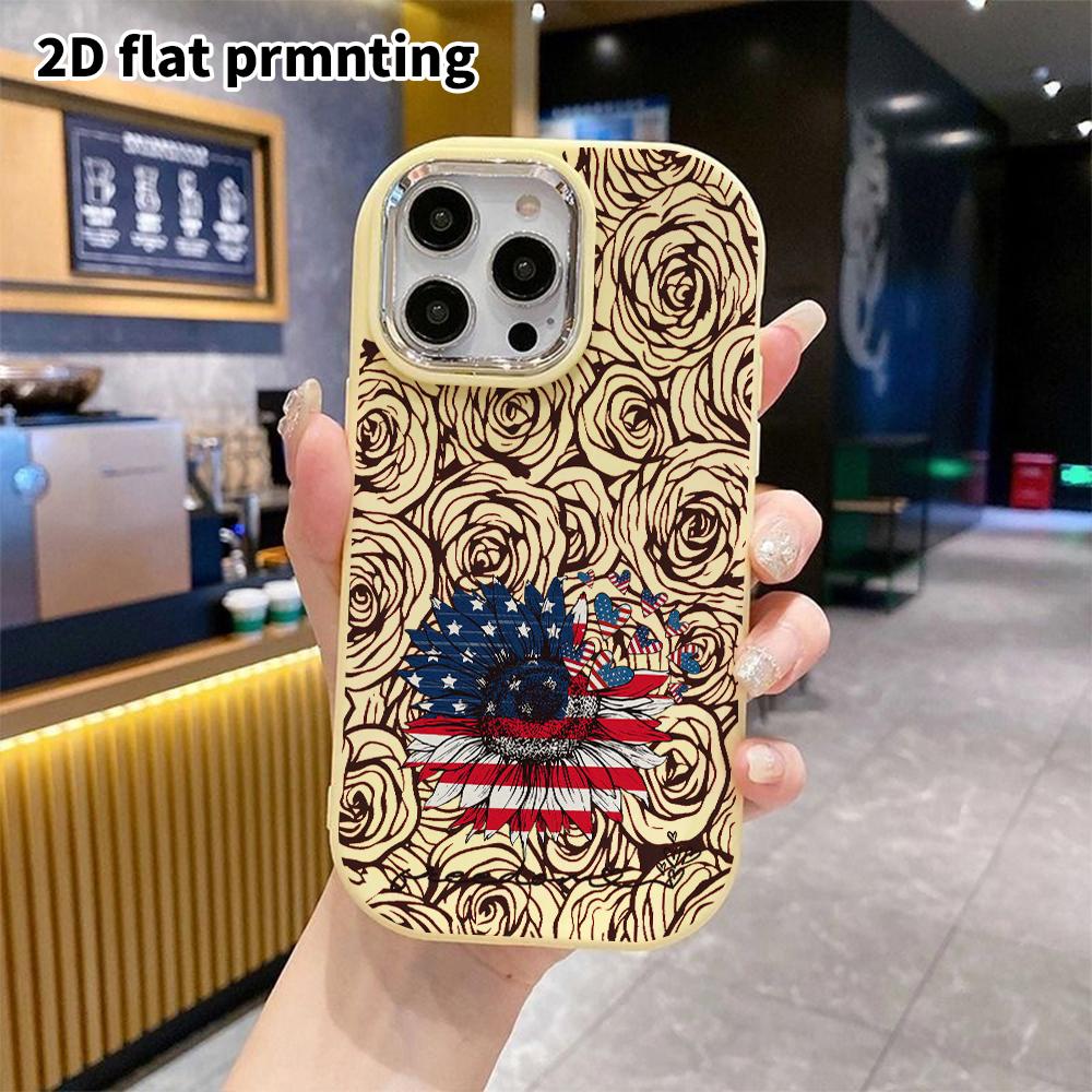 Phone Case: 2D flat design suitable for iPhone 18 17 16 15 14 13 Pro protective case, couple style, sunflowers, Christmas and Halloween gifts