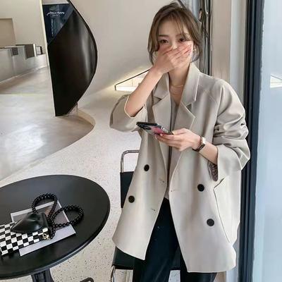 Spring and Fall Jacket Plus Size Double Breasted,casual and Versatile Coat