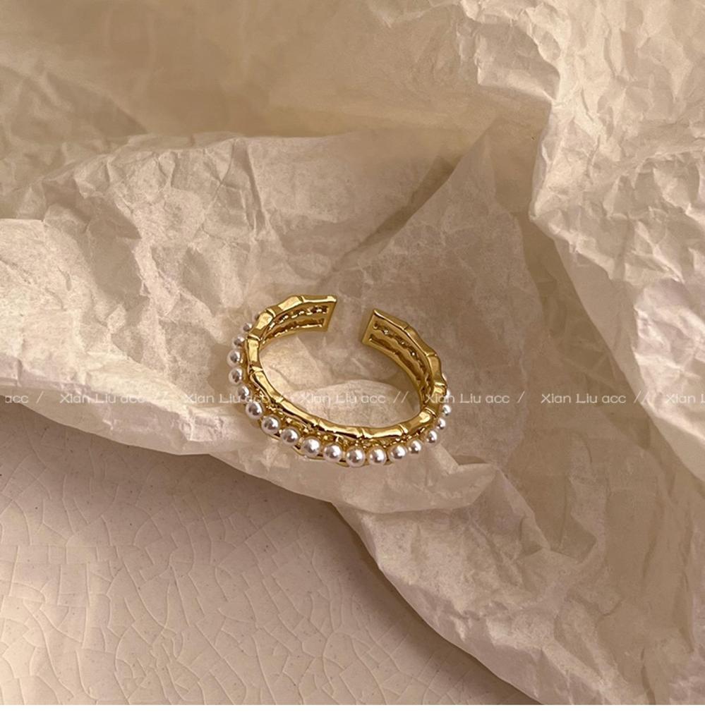 Vintage Enamel Drip Glaze Adjustable Open Ring – Women's Light Luxury Design