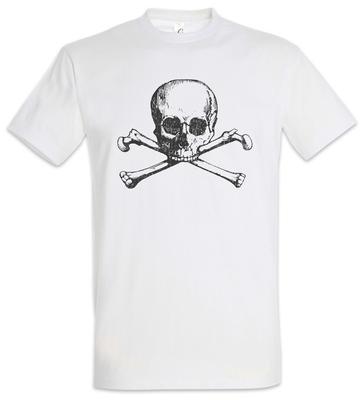 T-Shirt Teschio e Tibie Incrociate II Teschi Pirata Pirati Bandiera Stendardo Simbolo Segno Logo