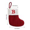 Knitted Christmas Stocking with Letter Design, Holiday Hanging Decorative Ornament for Home