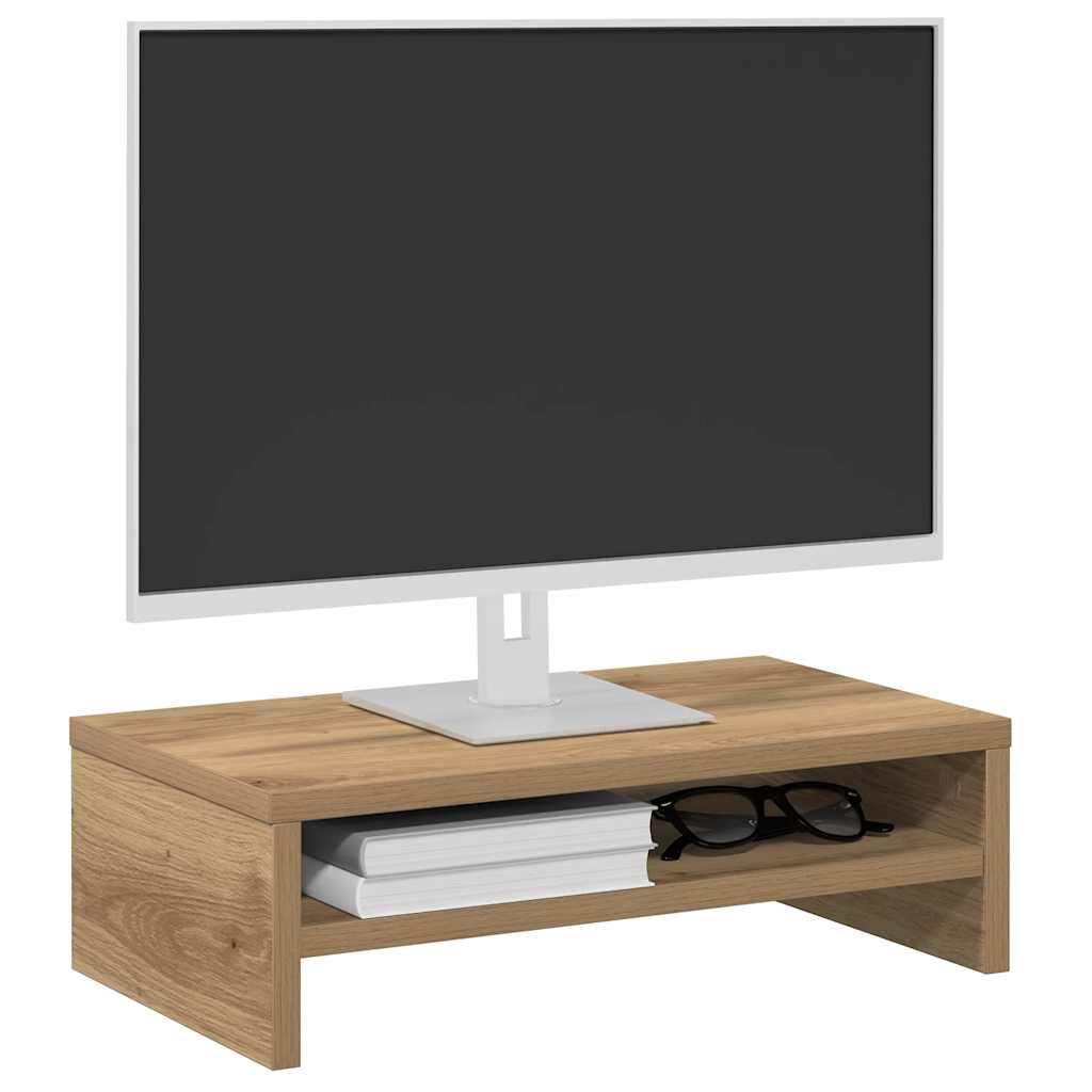 Monitor Stand Artisan Oak Finish 42 X 24 X 13 Cm Particleboard