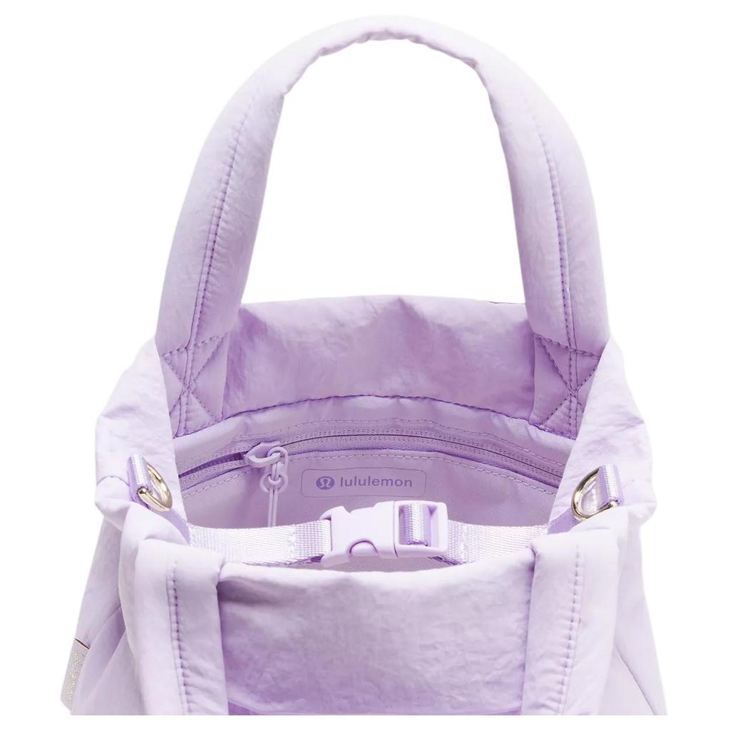 Lululemon On My Level 5L Classic Logo Recycled Nylon Shoulder Tote Bag Small Women bags Lavender-Frost LW9FNDS-0641