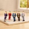 Architectural Model People Figures Set of 10 for Detailed Dioramas Scene, Colorful Plastic Miniatures for Landscape Display Decoration