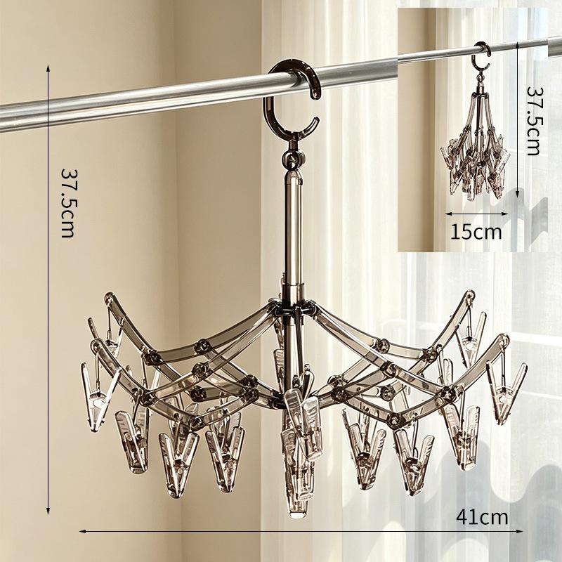 Wall-Mounted Clothes Drying Rack with Suction Cups for Socks and Underwear