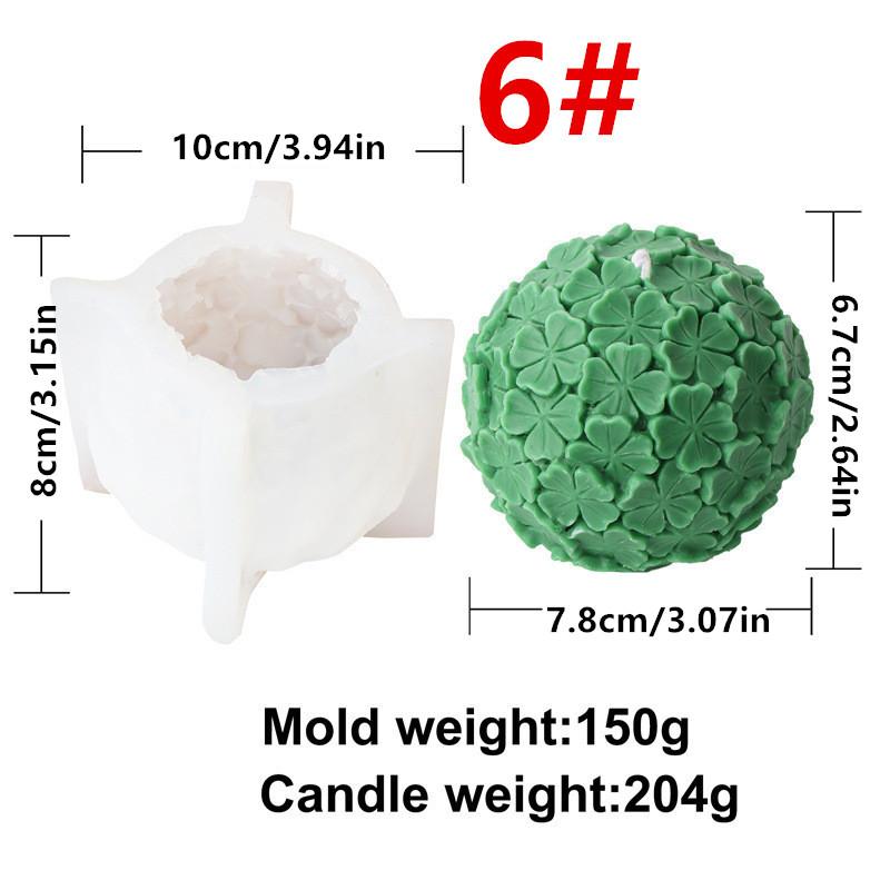 3D Rose Lily Flower Ball Series Silicone Mold DIY Gypsum Aromatherapy Candles Making Mould  Home Decor Valentine's Day Gifts