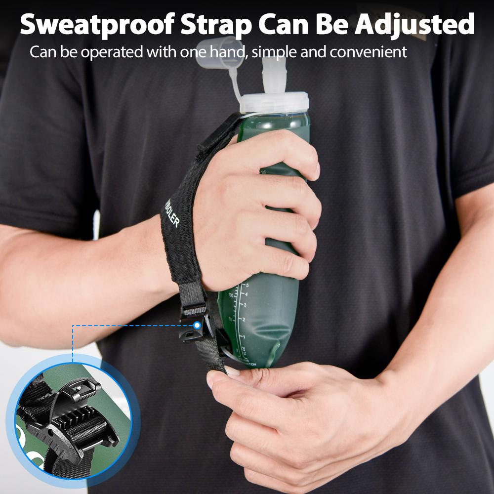 NEWBOLER Foldable Wristband Water Bottle 500ml Soft Bottle TPU Moisturizing Water Bottle Running Fixed Anti Slip Outdoor Sports 1