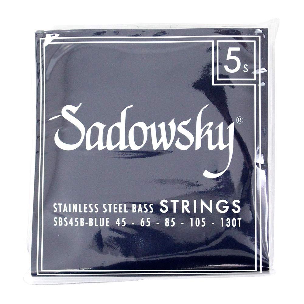 

Sadowsky Blue Label Bass Stainless Strings, Steel, 5-String, SBS45B, Blue, Silver, 045-130