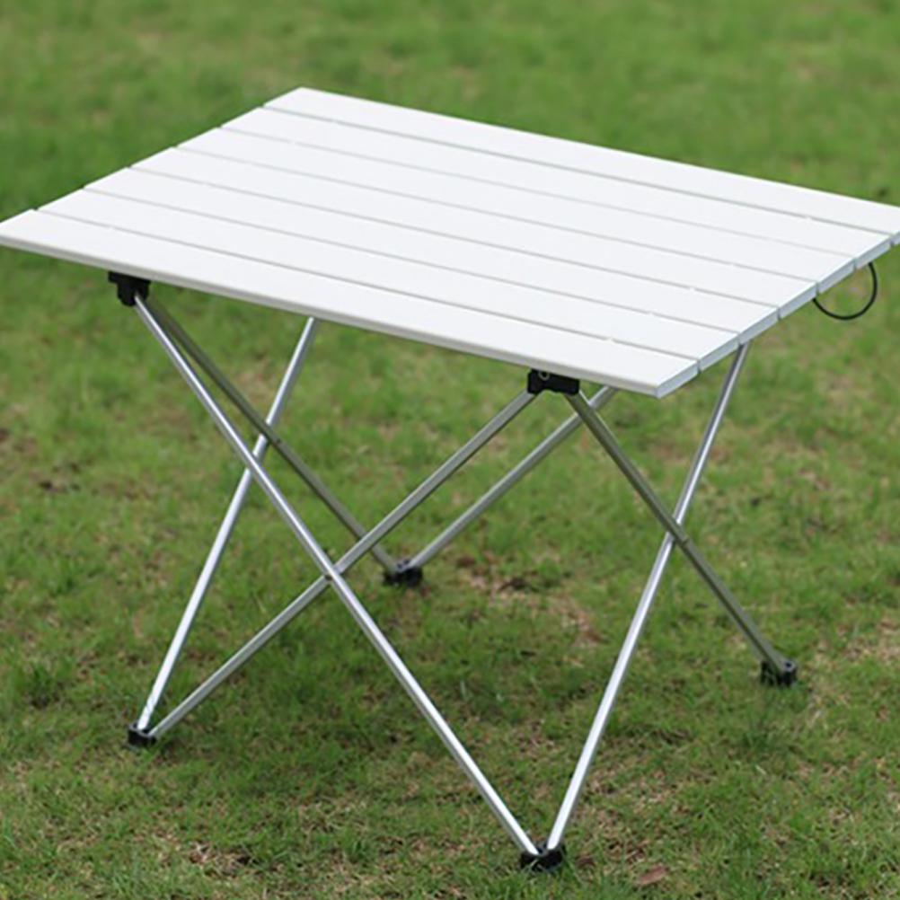 Ultra Light Foldable Aluminum Camping Table Portable Picnic BBQ Desk Small Black