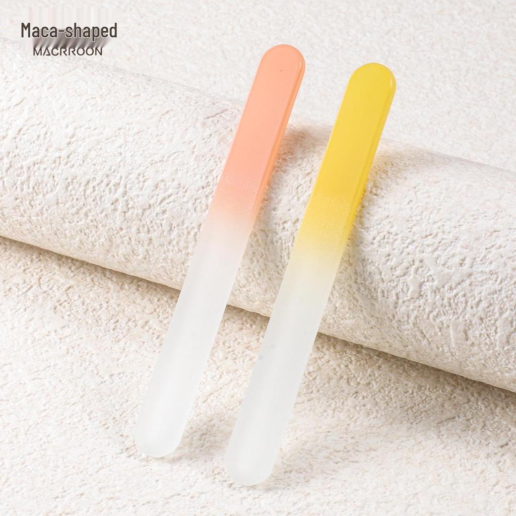 9cm Double-Sided Nano Glass Nail File – Fine Grit Mini Manicure Polisher