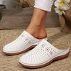 Fashion Lightweight Wedge Heel Mules Slippers Women Summer Hollow Out Slides Shoes Woman Plus Size Thick Sole Outdoor Sandals Female