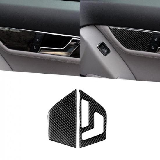 

Auto Carbon Fiber Seat Adjust Button Panel Cover Trim For Benz W204 2007-2010