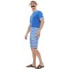Smiffys Mens 20s Bathing Suit Costume Set