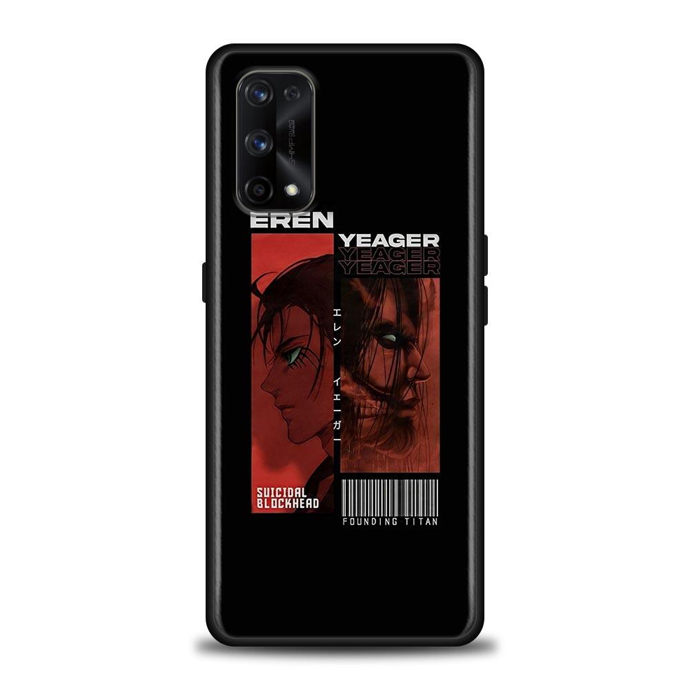 Anime Attack On Titan Eren Yeager Case For Realme C21Y C21 C25 C20 C15 C12 C11 C1 GT Master Neo Neo2 5G Capa Silicone Soft Cases