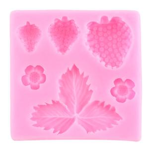 Strawberry Silicone Mold Strawberry Flower Leaves Fondant Cake Decoration Chocolate Cupcake Topper