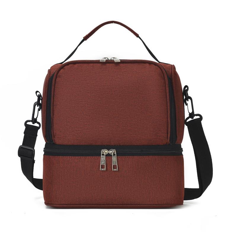 

Easy to Carry Double Layer Picnic Bag Fridge Thermal Insulated Lunch Box Bags Food Bento Container Camping Cooler Drink Carrier Practical Use