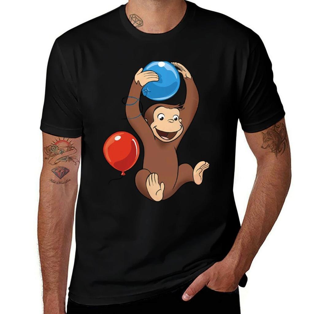 Curious George T-Shirt Essential T Shirt Funny T Shirts Cotton T-Shirt