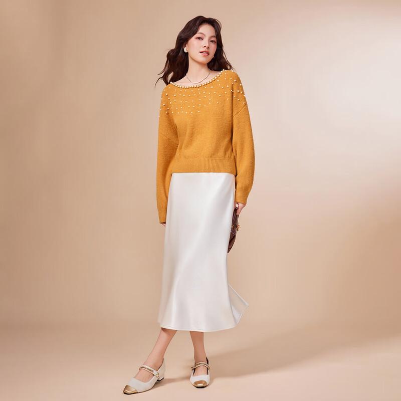 IEF French Style Pearl Embellished Knit Top