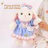 Plush Rabbit Toy With Long Ears And Dress For Kids Gift