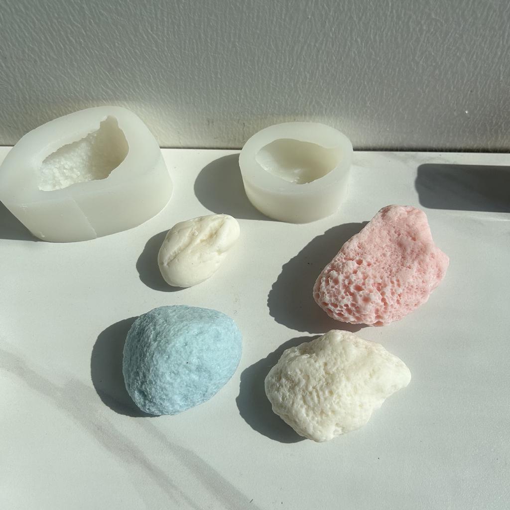Unique Silicone Candle Mold Irregular Stone Candle Resin Mold DIY Aromatherapy Candle Soap Wax Making Epoxy Casting Mold
