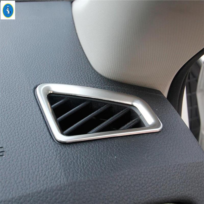 Stainless Steel Car Dashboard Air AC Conditioning Vent Outlet Frame Cover Trim Accessories Interior For Skoda Kodiaq 2017 -