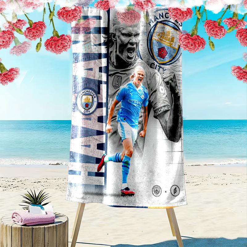 1pc Erling Haaland Beach Towel, Multi-functional Beach Towel for Outdoor Activities Beach Swimming and Travel