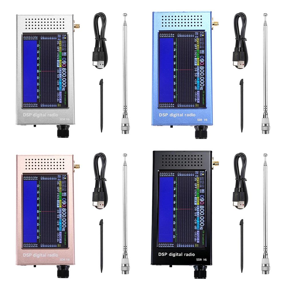 Portable Radio V6 with Firmware 110d Aluminum Alloy Housing 43 Inch IPS Touchscreen Full Band Support 100kHz 149MHz