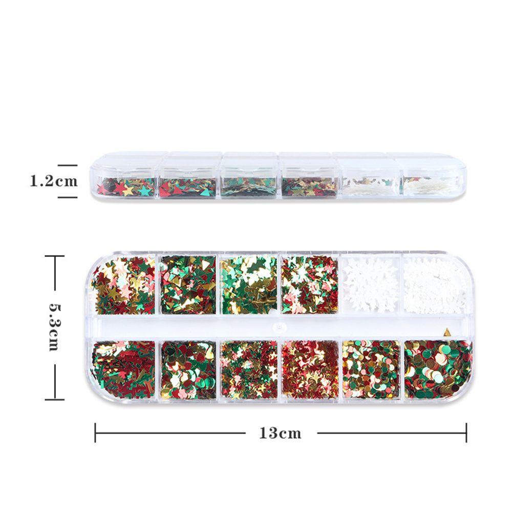 Flakes DIY Nail Art Decorations Xmas Tree Nail Glitter Snowflake Nail Sequins Snow Flakes Slices