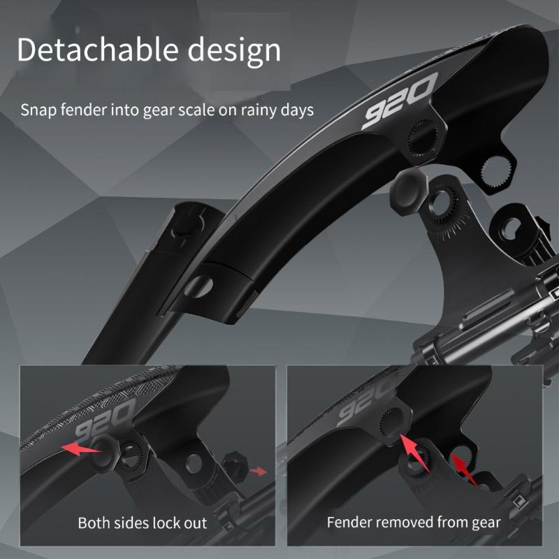 Adjustable Road Bike Mudguard Front / Rear Mudguard Mountain Bike Mudguard Bike Mudguard Enduring Easily To Install