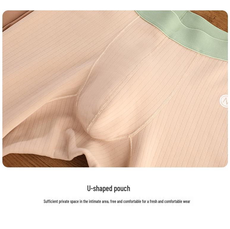 Herren Mid-Rise Warme Baumwollhose mit geripptem Schriftzug - Elastisch, strapazierfähig, kältefestes Baselayer für Herbst/Winter.