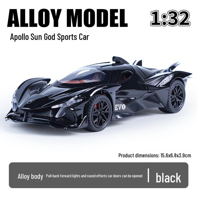 Apollo Sun God 1:32 Alloy Sports Car Toy with Sound and Light Features for Kids