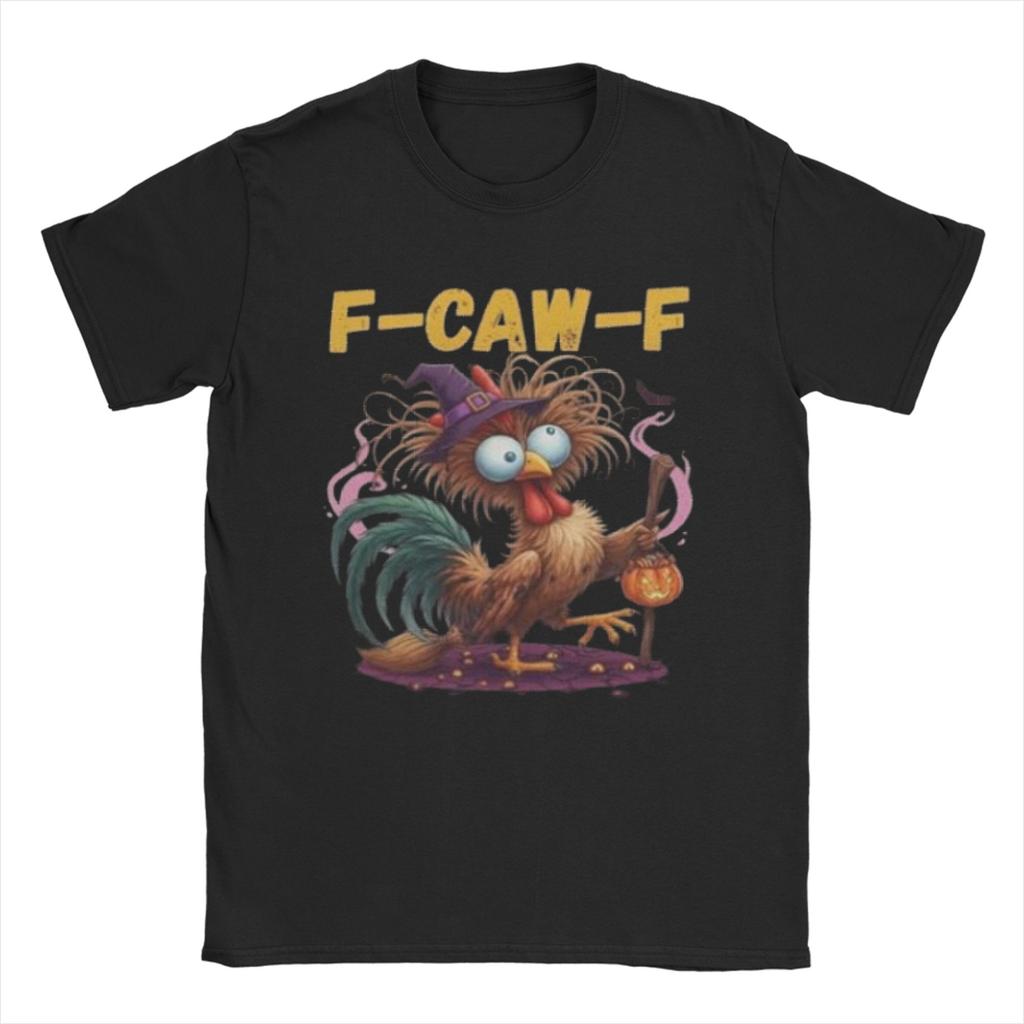 FCawF Farm Rooster FCAWF Chicken Humor T Shirt Summer Cotton TShirts for Men Hippie Tee Shirt Short Sleeve Funny Tees