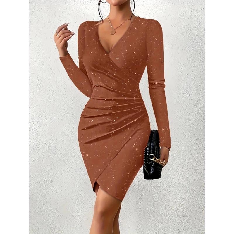 

Весенне-осеннее женское однотонное платье Flash Elegant XXXL