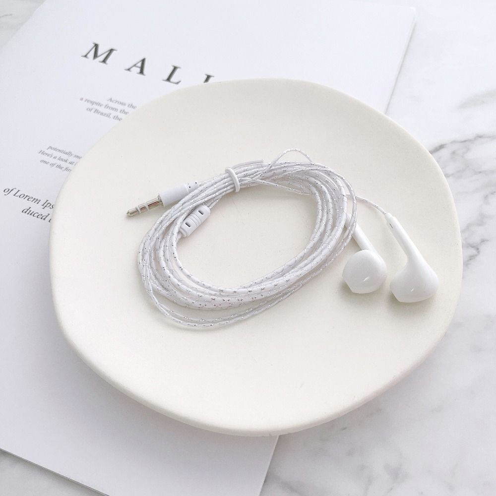1Pcs 2m/3m Cable Length Wired Headset Black White Anchor Bass Earplugs Monitoring Recording 3.5mm Computer Game Live Headphone