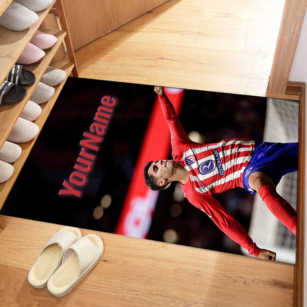 Atletico Madrid Personalized Text Carpet Design for Dining Room Hallway Outdoor Playrooms Antislip Carpet Anime Office Decor Best for Christmas